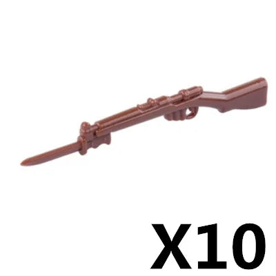 Military Soldier Building Block Figures - MOC Army Weapons Set with Rifles, Rocket Launcher & Mini Gun Toy Gift