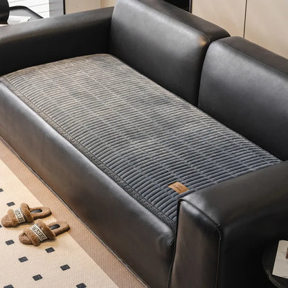 Flannel Sofa Cover - Thickened Non-Slip Couch Protector for Autumn & Winter