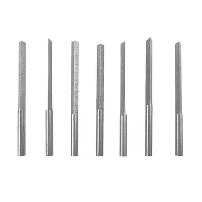 Tungsten Steel Engraving Cutter Set – Pneumatic Graver Jewelry Tools with Triangle & Spatula Blades for DIY Metal Crafting
