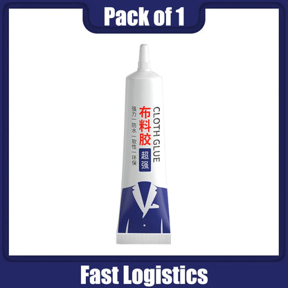 Fabric Glue Quick-Dry Adhesive — Clear Waterproof Strong Glue for DIY Cloth, Fiber, Jewelry, Crafts, and Leather Patching