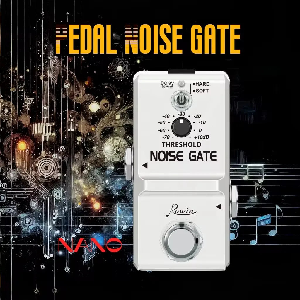 Rowin Guitar Effects Pedal – Noise Gate, Delay, Chorus, Vibrato, Phaser, Flanger, Booster, EQ, Fuzz, Metal, Distortion, and Blues Drive