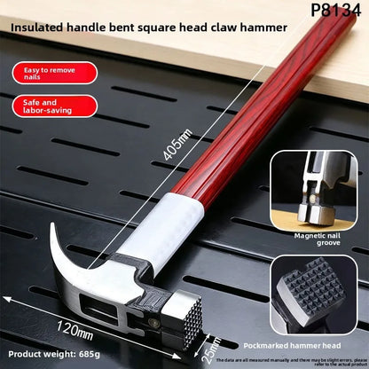 DGEV Claw Hammer - High-Carbon Steel Nail Puller with Magnetic Insulated Handle
