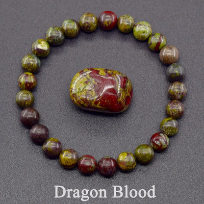 Natural 5A Lapis Lazuli Stone Bracelet - Elastic Healing Bead Jewelry Gift for Men & Women