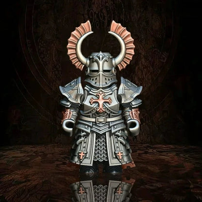 Crusader Desktop Ornament – Copper Pendant Figurine, Cultural & Creative Souvenir Decoration