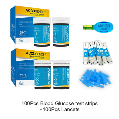 ACCUGENCE Multifunctional Test Strips - Blood Glucose, Ketone, Hemoglobin and Uric Acid Testing for PM800/PM900 Monitors