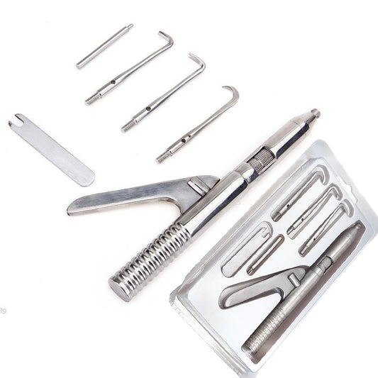 Dentistry Automatic Single-Handed Crown Remover Gun – Stainless Steel Surgical Tool with 3 Tips