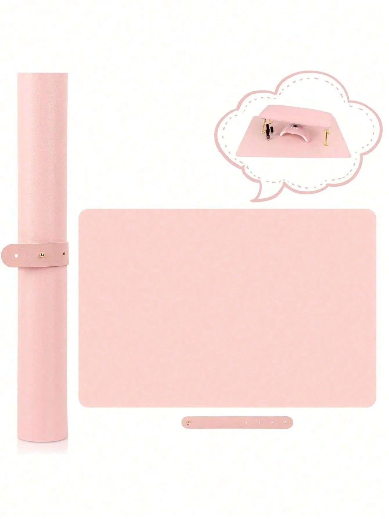 Portable Nail Art Armrest Mat - 1/2PCS Foldable Soft Microfiber Leather Table Pad for Nail Salons
