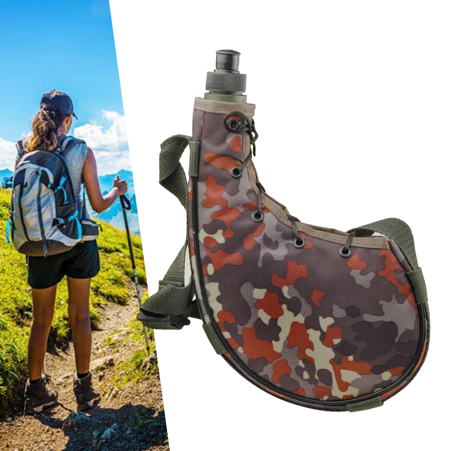 Outdoor Canteen Water Bottle Bag: 750ml Kettle for Travel & Backpacking - Drinkware for Dining & Hunting - Ideal for Adults