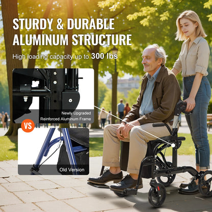 Men’s Adjustable Lightweight Forearm Crutches — Foldable Aluminum Elbow Crutch with Cuff for Walking