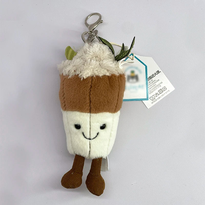 Cute Golf Ball Plush Keychain - Grape Jellyfish Hippo Elephant Bag Charm Mini Plush Toy Collection