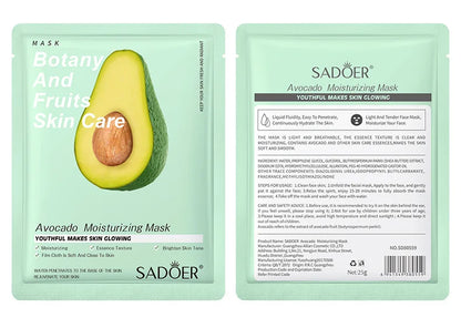 8PCS Natural Plant Facial Masks – Korean Skincare Hydrating, Moisturizing & Firming Face Care Set
