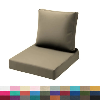 Custom Waterproof Seat & Back Cushion Set – Chair, Sofa & Bench Pads for Patio, Garden & Bay Window Comfort Decor