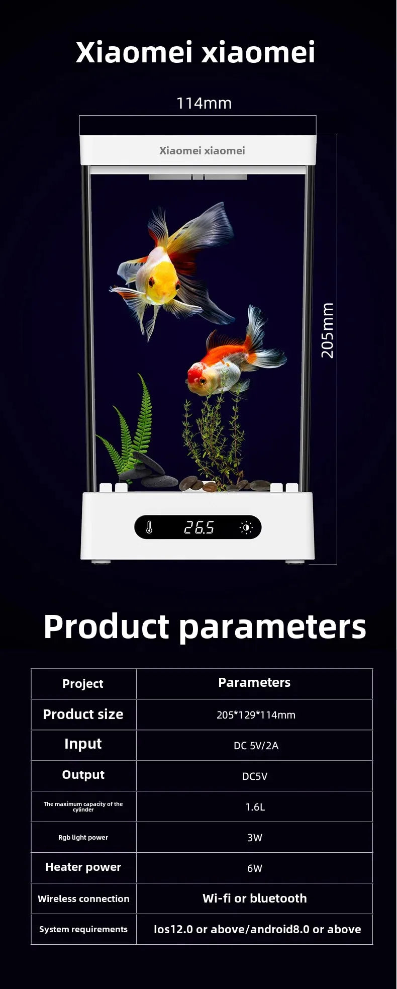 Smart Betta Fish Tank – Mini Desktop Self-Circulating Ecological Aquarium for Small Spaces