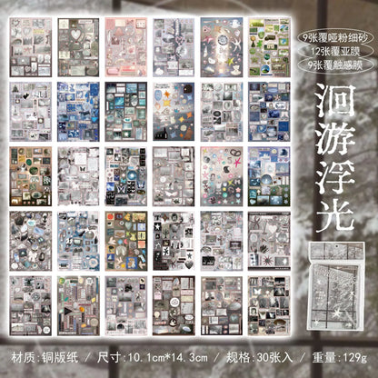 30 Sheets Japanese Style Sticker Book - Cute Cartoon Die Cut Stickers for DIY Scrapbooking Journals & Crafts