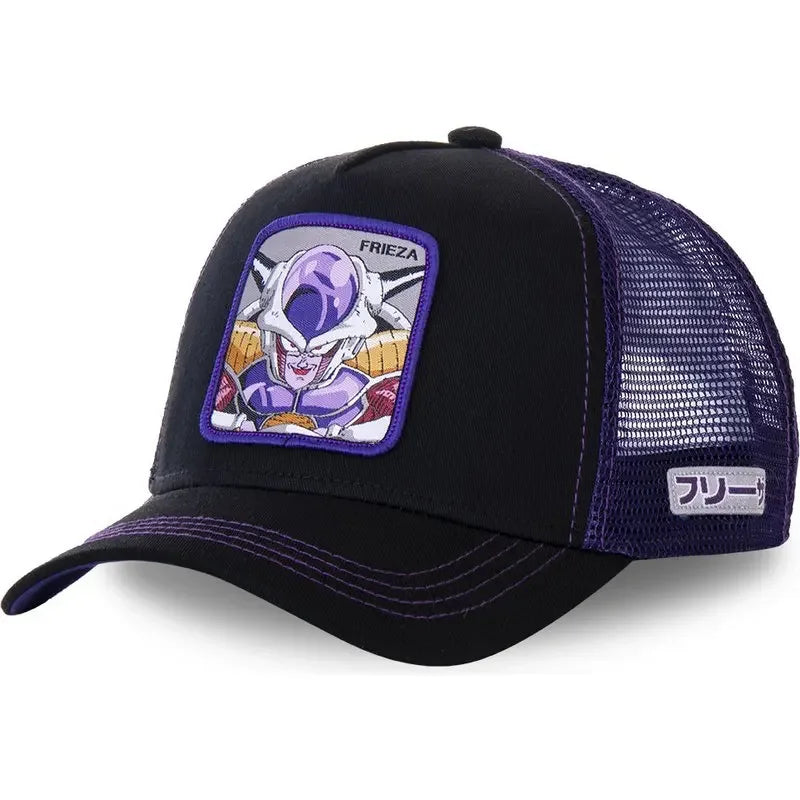 Dragon Ball Son Goku Cap - Embroidered Hip Hop Trucker Mesh Hat Adjustable Summer Travel Sun Visor for Men