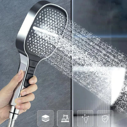 Large 7 Modes Adjustable Shower Head - High-pressure Water-saving Mixer Nozzles for Bathroom, Shower Accessories