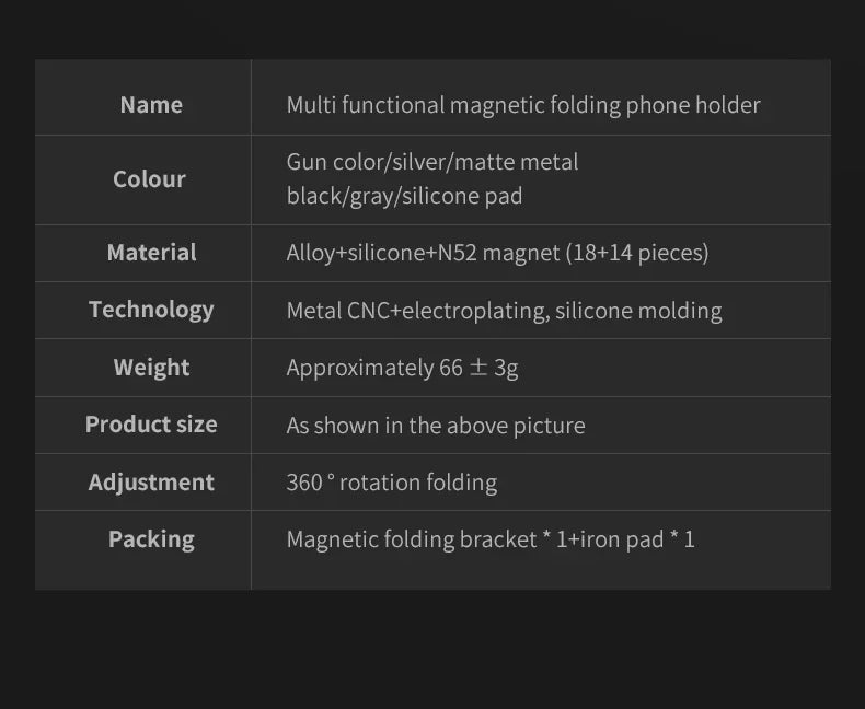 Double-Sided Magnetic Phone Ring Holder – MagSafe Kickstand, Magnet Grip for iPhone 16/15/14, Huawei & Xiaomi