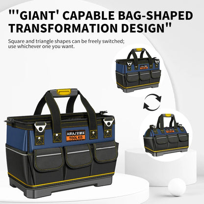 AIRAJ Multifunctional Tool Bag - 1680D Oxford Waterproof Electrician Storage Organizer