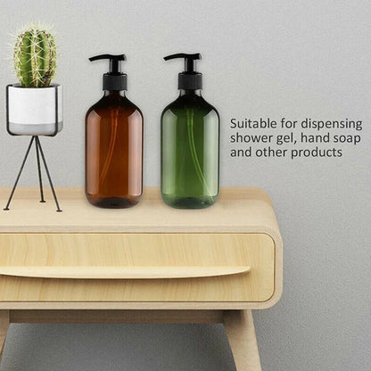 4pcs 500ml Soap Dispenser Pump Bottles – Thickened Refillable Shampoo, Lotion, and Soap Containers for Bathroom