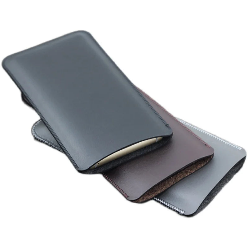 iPhone 12–18 Series Pro Max Plus Air Leather Phone Case - Anti-Fall Protective Pouch Sleeve for Business Use