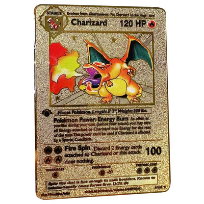 2025 Metal Pokémon Card - Arceus Charizard Mewtwo VMAX GX EX Gold Anime Collectible Card