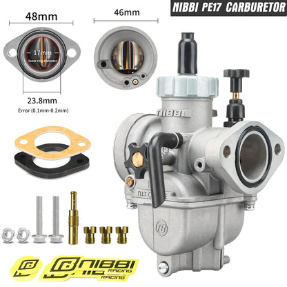 NIBBI PE Flange Carburetor for Motorcycle – 19mm-28mm 2T/4T GY6 Engine 100cc-250cc ATV Yamaha Pitbike Racing
