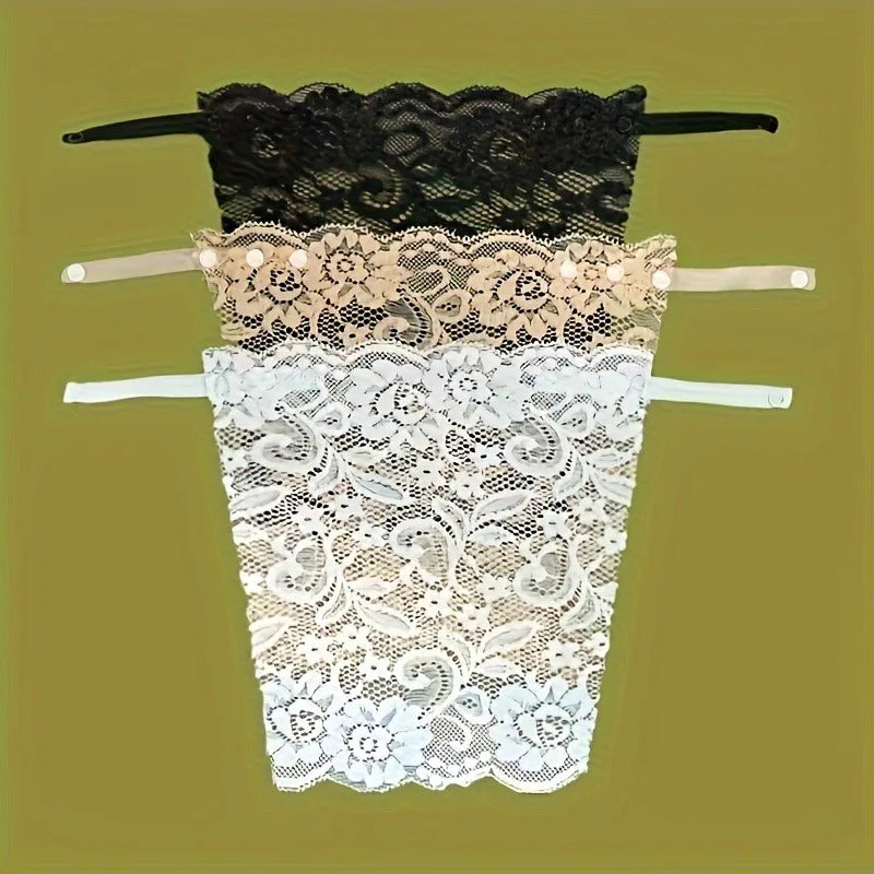 3PCS Floral Bra Inserts - Elegant Anti-Glare Lace Shield Pads for Women