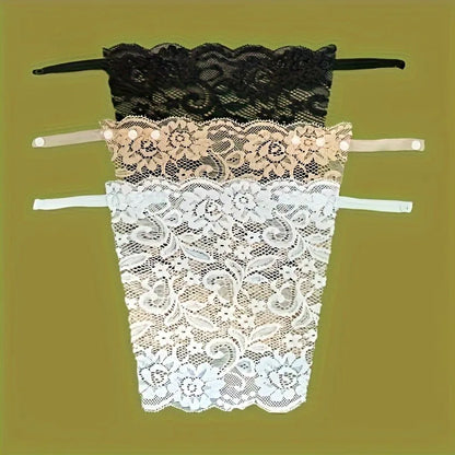 3PCS Floral Bra Inserts - Elegant Anti-Glare Lace Shield Pads for Women
