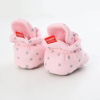 Meckior Baby Socks Shoes – Star Toddler First Walkers Booties, Soft Cotton Anti-Slip Shoes for Boys and Girls