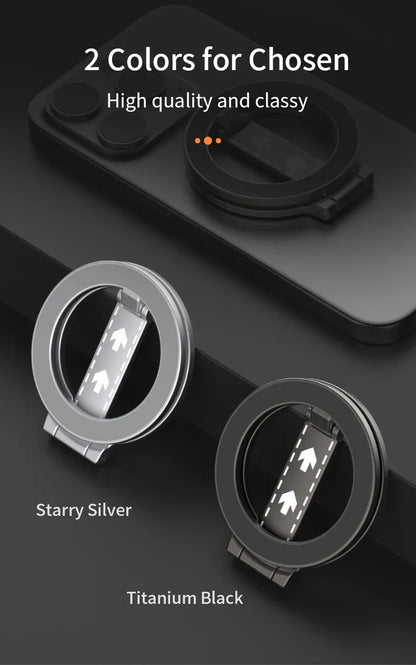 Double-Sided Magnetic Phone Ring Holder – MagSafe Kickstand, Magnet Grip for iPhone 16/15/14, Huawei & Xiaomi