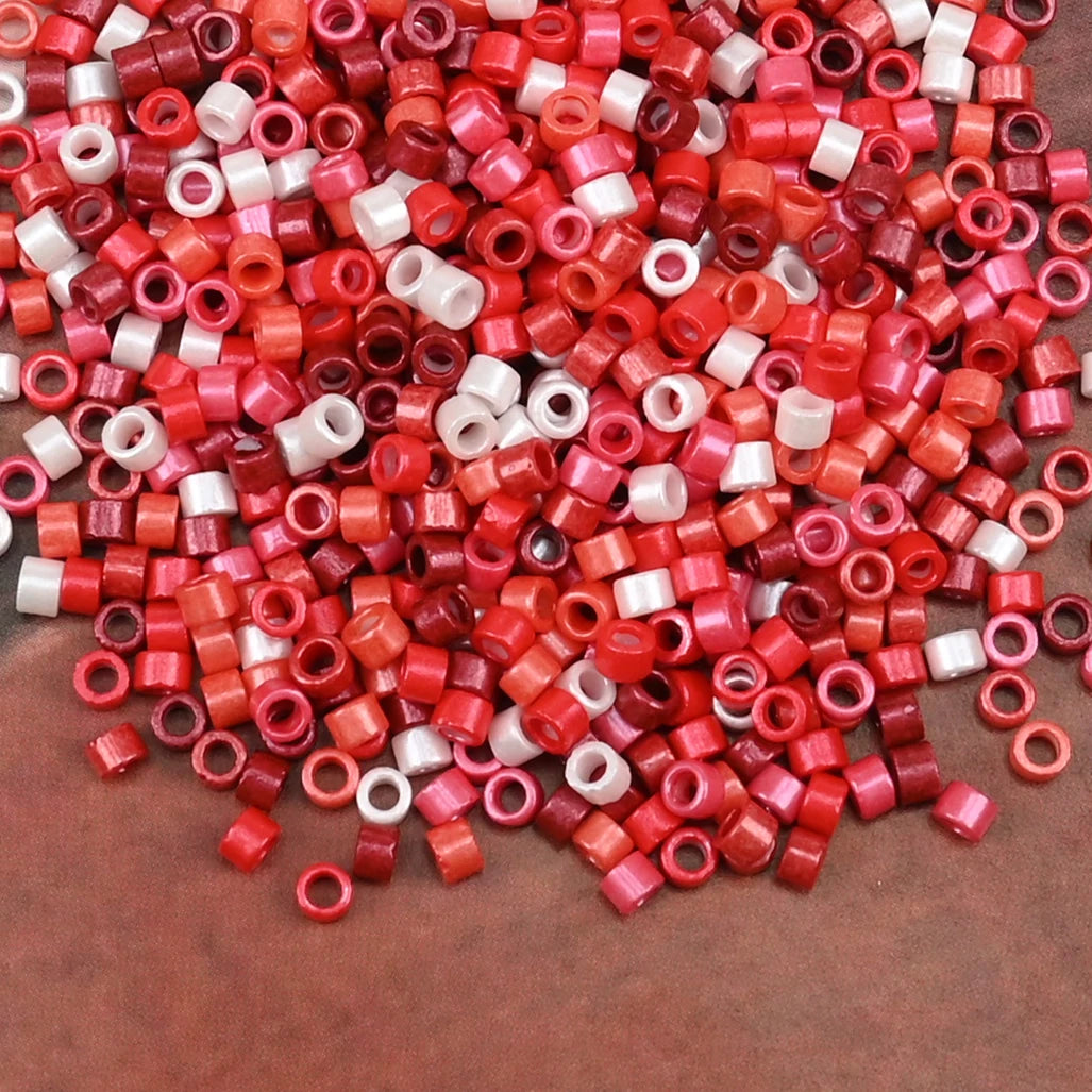 2.5mm Mini Glass Cylinder Beads – Antique Pearl Color Craft Beads for DIY Bracelets & Necklaces Jewelry Making Accessories