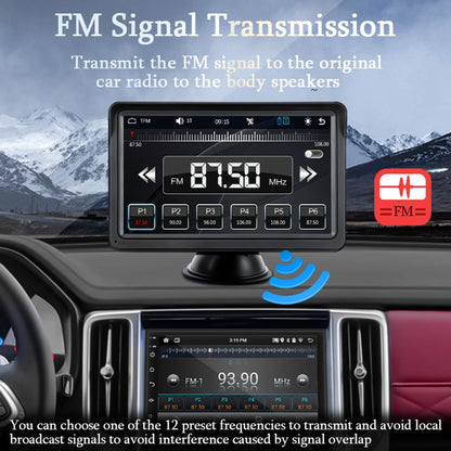 HIPPBQCC 7-Inch Car Radio – CarPlay & Android Auto Multimedia Player, Touch Screen, USB/AUX, Rear View Camera Compatible