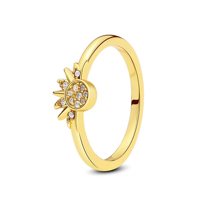 925 Sterling Silver Women’s Ring – Crown, Heart & Wishbone Design with Crystal, Rose Gold Engagement & Wedding Jewelry
