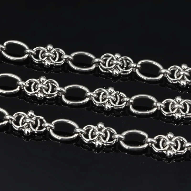 316L Stainless Steel Chain Bracelet - Hip Hop Tricycle Design DIY Statement Jewelry For Men & Women Kpop Style