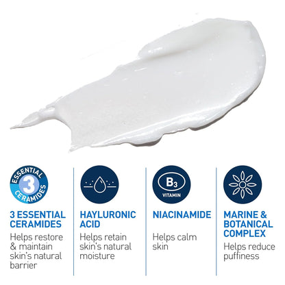 CeraVe Eye Repair Cream - Hyaluronic Acid & Niacinamide Under-Eye Moisturizer for Daily Skincare