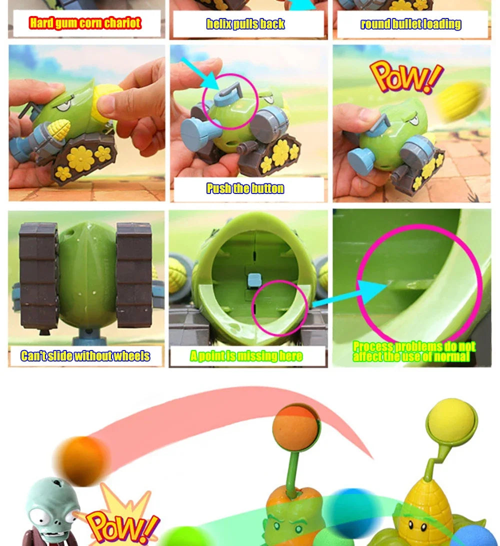 Plants vs Zombies PVZ Pea Shooter Boss Action Figure – Dave Allstar Toy Doll for Kids Gift