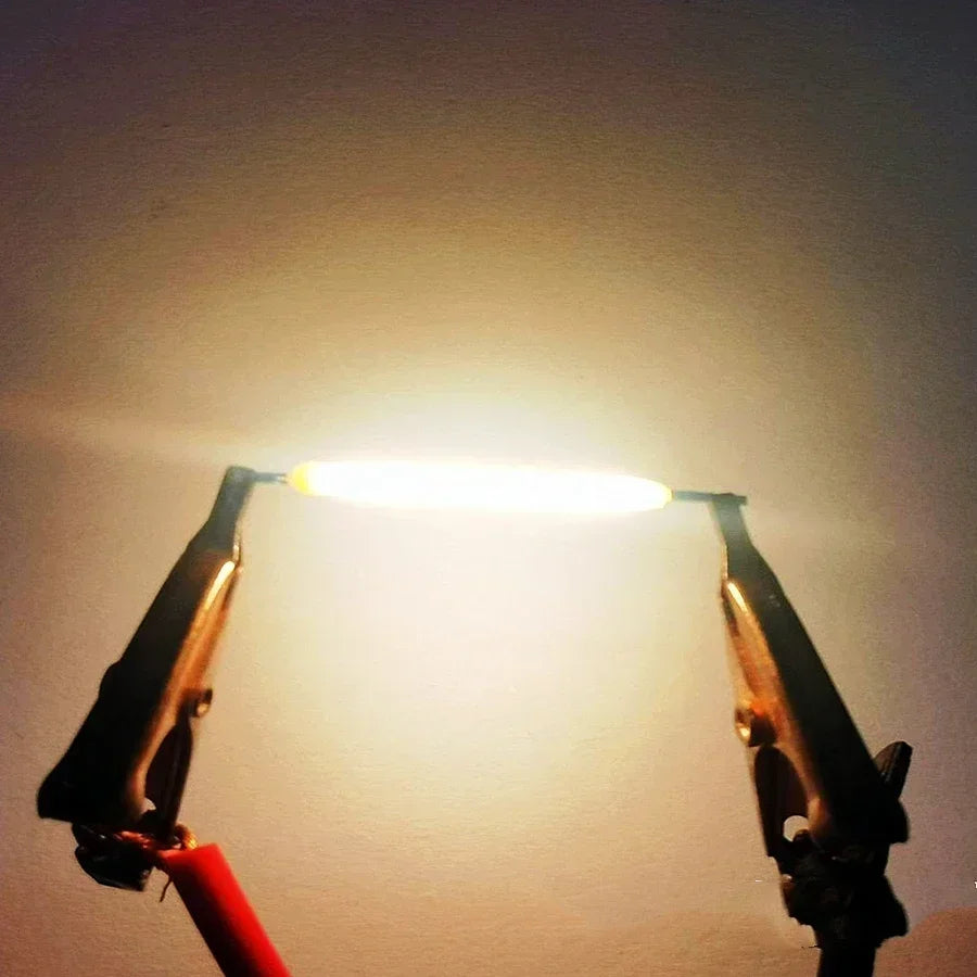 3V 38mm LED Filament COB Bulb - Multicolor Edison Lamp Diodes for Holiday Lighting, 5–100PCS/Box