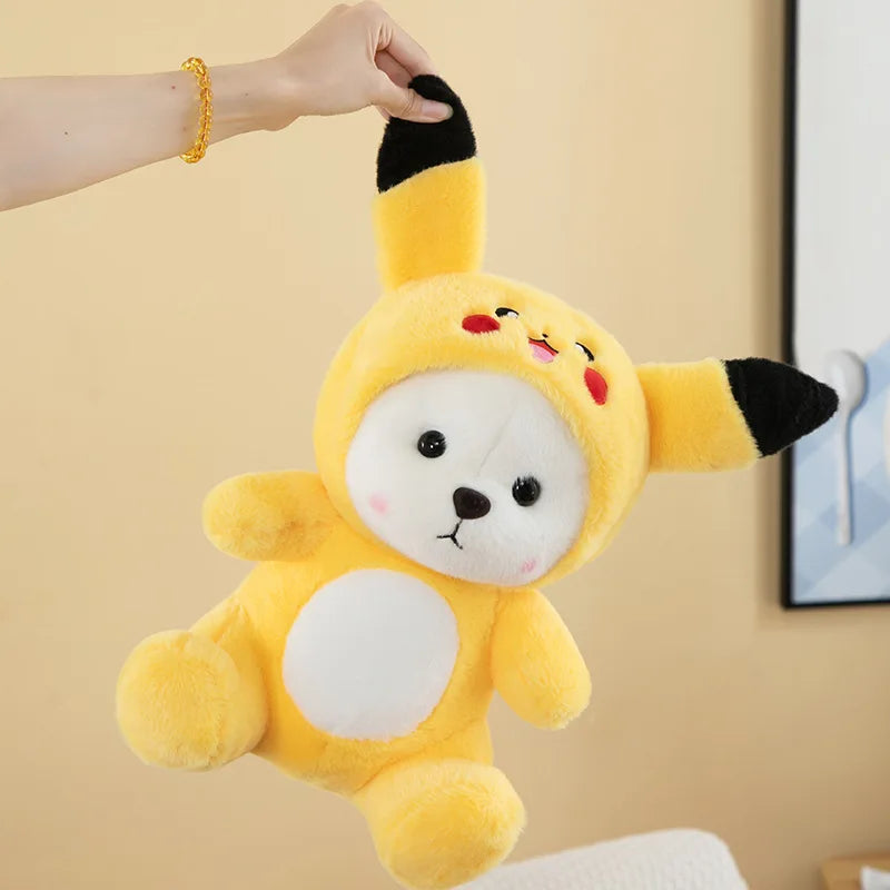 30cm Cute Bear-to-Disney Stitch Plush Toy – Soft Stuffed Cartoon Animal Doll, Perfect Birthday & Christmas Gift
