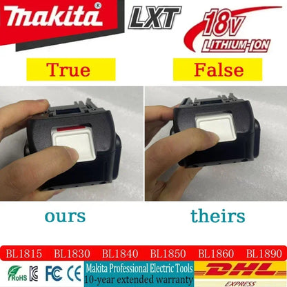 Genuine Makita 6AH BL1860 18V Li-Ion Battery — Replacement for BL1850 & BL1840, Compatible with 18V Screwdrivers, BMS TPCELL
