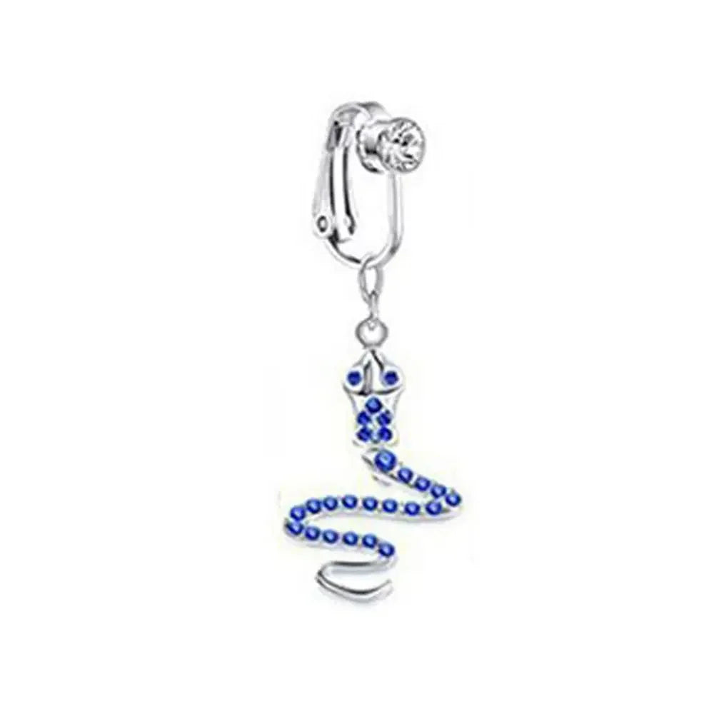 Faux Belly Ring - Non-Piercing Clip-On Navel Button Body Jewelry Belly Piercing Accessory