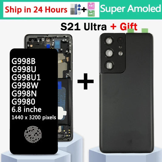 Samsung Galaxy S21 Ultra 5G AMOLED Display - 6.8" Touch Screen Digitizer LCD Replacement