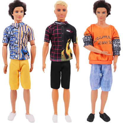 Ken Doll Accessories Set – Clothes, Shoes, Surfboard, Guitar, Violin & More for Kids Birthday Gift