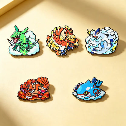 5pcs Cute Anime Elf Enamel Pins - Cartoon Brooch Badges for Backpacks, Clothing, and Fashion Accessories
