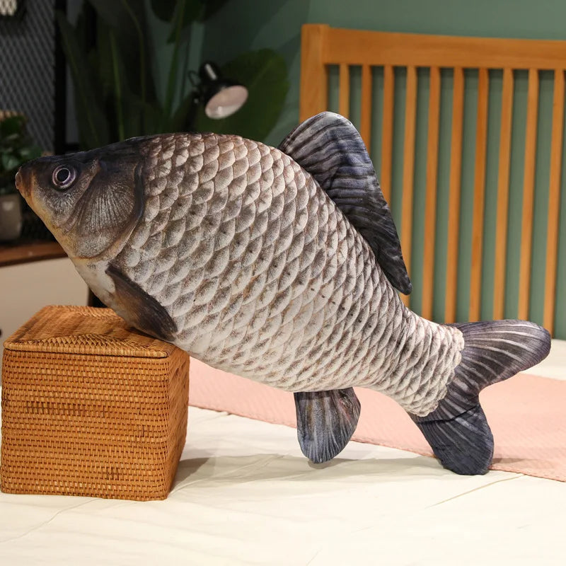 Simulation Fish Plush Toy - Soft Stuffed Animal Pillow Cushion for Kids Girls Christmas Gift and Home Decor