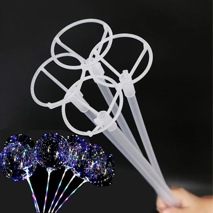 50PCS Transparent Bobo Balloon Stick Stands with Cups – Wedding, Valentine’s Day, Party & Event Decorations