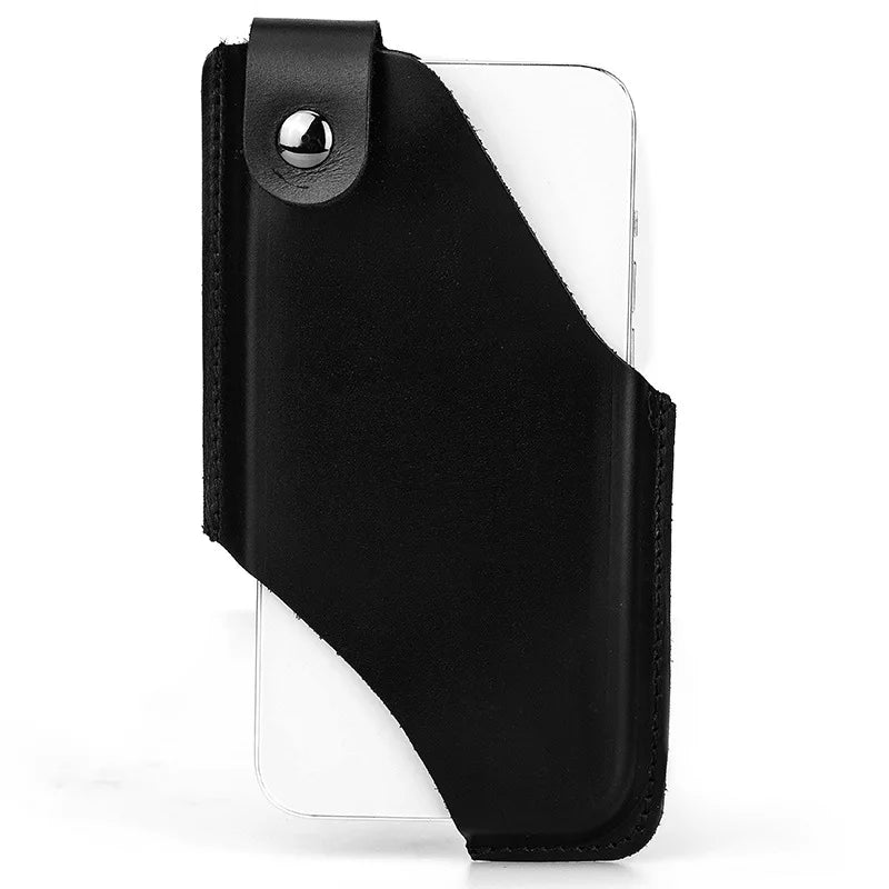 Men’s Leather Waist Bag – Phone Holster Pouch Wallet for 6.7" Smartphones