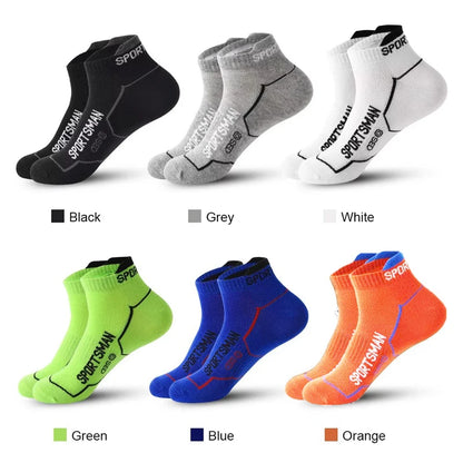 6 Pairs Men’s Short Sports Socks – Breathable Mesh Running & Basketball Socks – Sweat Absorbent, Odor Control Athletic Everyday Socks