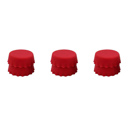 2/6/12pcs Silicone Beer Bottle Caps – Preservative Covers for Wine, Vinegar, Soy, and Cocktail Bottles