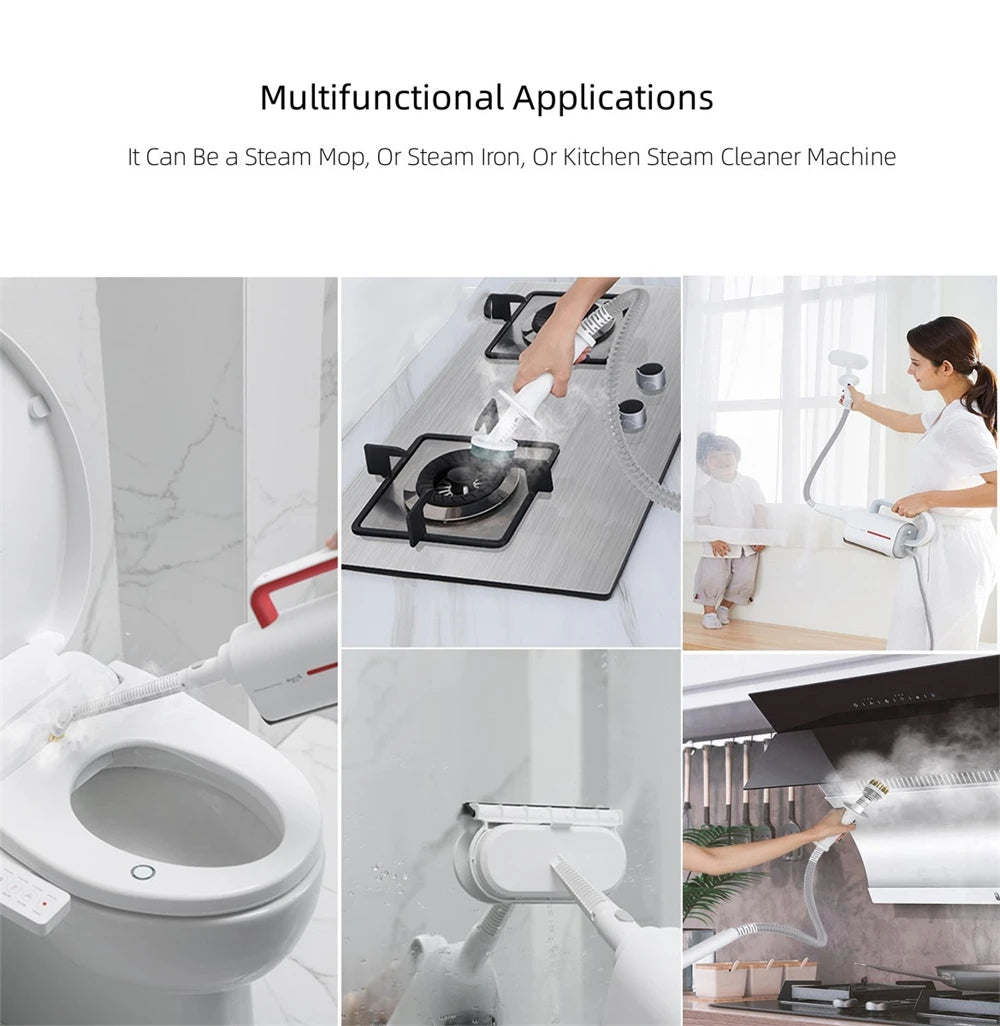 370ml Electric Steam Mop – 1500W Multifunctional Sterilization & Mite Removal Household Cleaner, 220V EU Plug