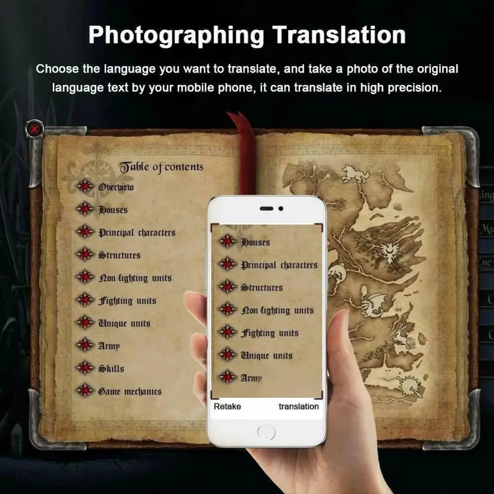 Wireless Voice Translator – 40 Languages Real-Time Two-Way Smart Instant Translation Device for Business, Travel & Study